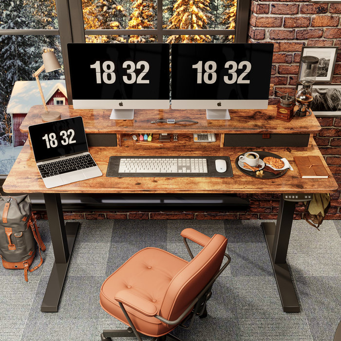 Inbox Zero Fezibo Height Adjustable Standing Desk & Reviews Wayfair